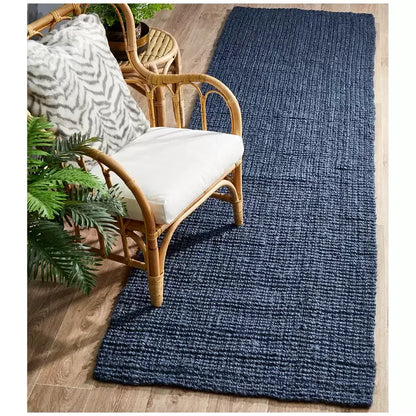 Navy Indoor Rug 320 x 230cm for Living Room
