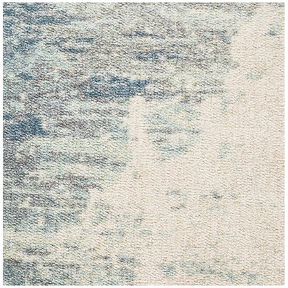 City Blue Rug 280 x 190cm - Contemporary Design with Hand-Carved Short Pile