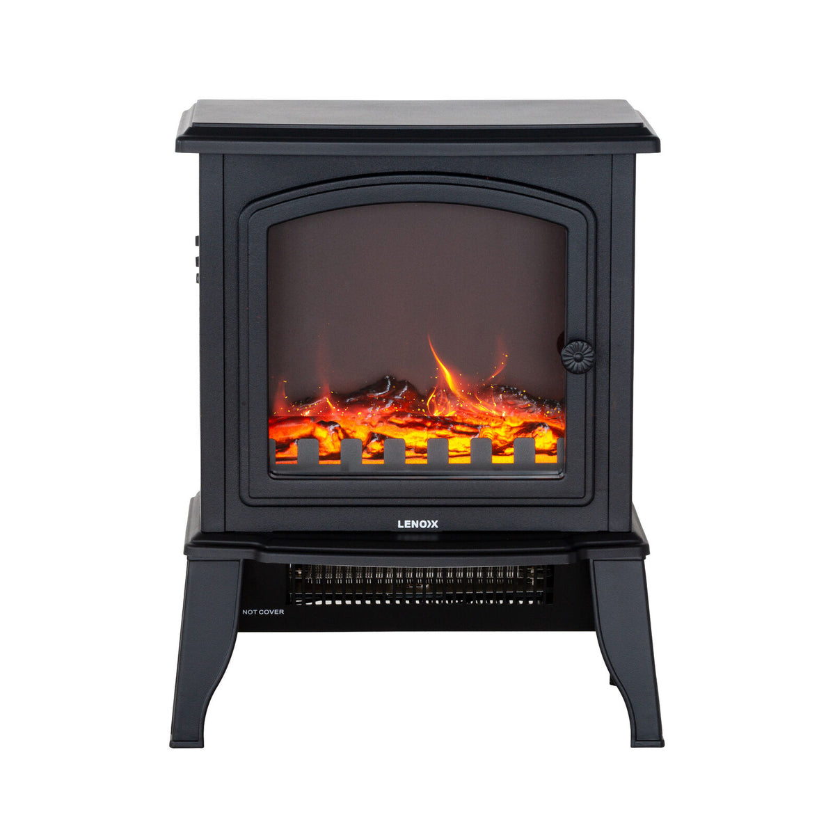 Electric 800W to 1800W Fireplace Heater with Realistic Log Flame Display