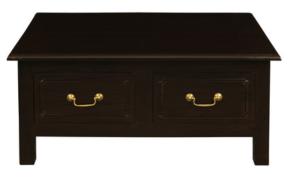 Tasmania 4 Drawer Straight Leg Coffee Table (Chocolate)