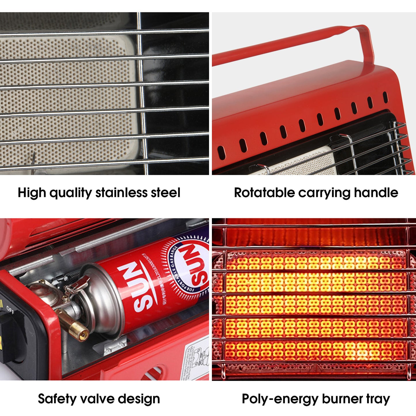 Portable Butane Gas Heater Cooker Camping Tent Outdoor Hiking Camper Survival AU