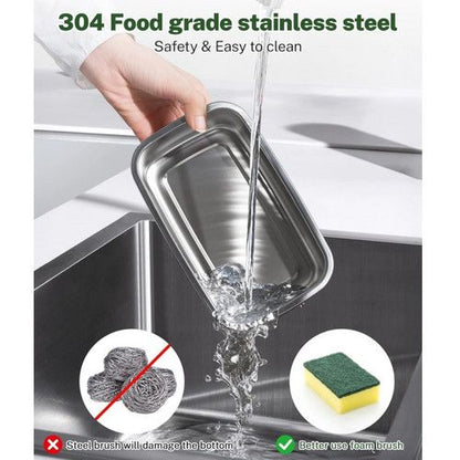 Portable 1L Cordless Electric Heated Lunch Box 16000mAh 60W 304 Stainless Steel Black& Gray