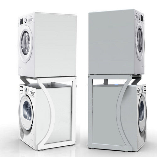 ORIGINAL Dryer Stand Maxi: Portable Dryer Rack Heavy Duty Steel Capacity white for Washer/Dryer/Mini Fridge