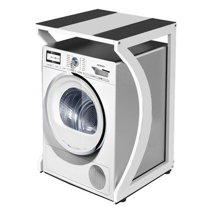 ORIGINAL Dryer Stand Maxi: Portable Dryer Rack Heavy Duty Steel Capacity white for Washer/Dryer/Mini Fridge