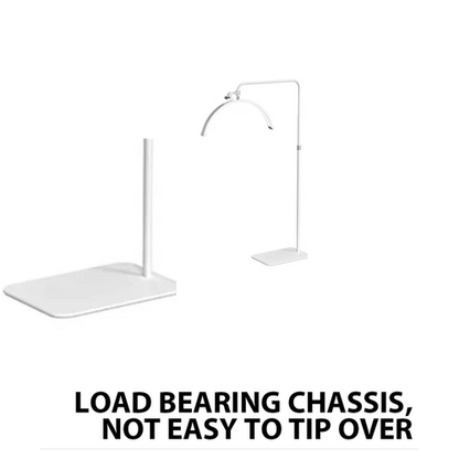 White Half Moon Floor Fill Lamp for Salon Tattoo Eyelash Makeup Beauty LED Lash Light