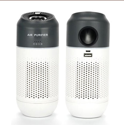 Car Air Purifier Air Freshener Portable Oxygen Bar Ozone Negative Ionizer Cleaner-White