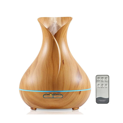 Essential Oil Aroma Diffuser Tulip Light Wood  -Ultrasonic Mist Humidifier