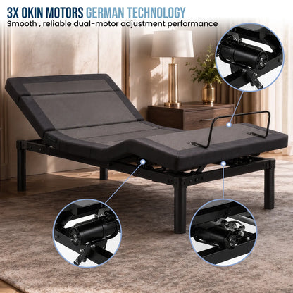 Therapedic Kinetic Advance Adjustable Long Single Bed Base with Head Tilt