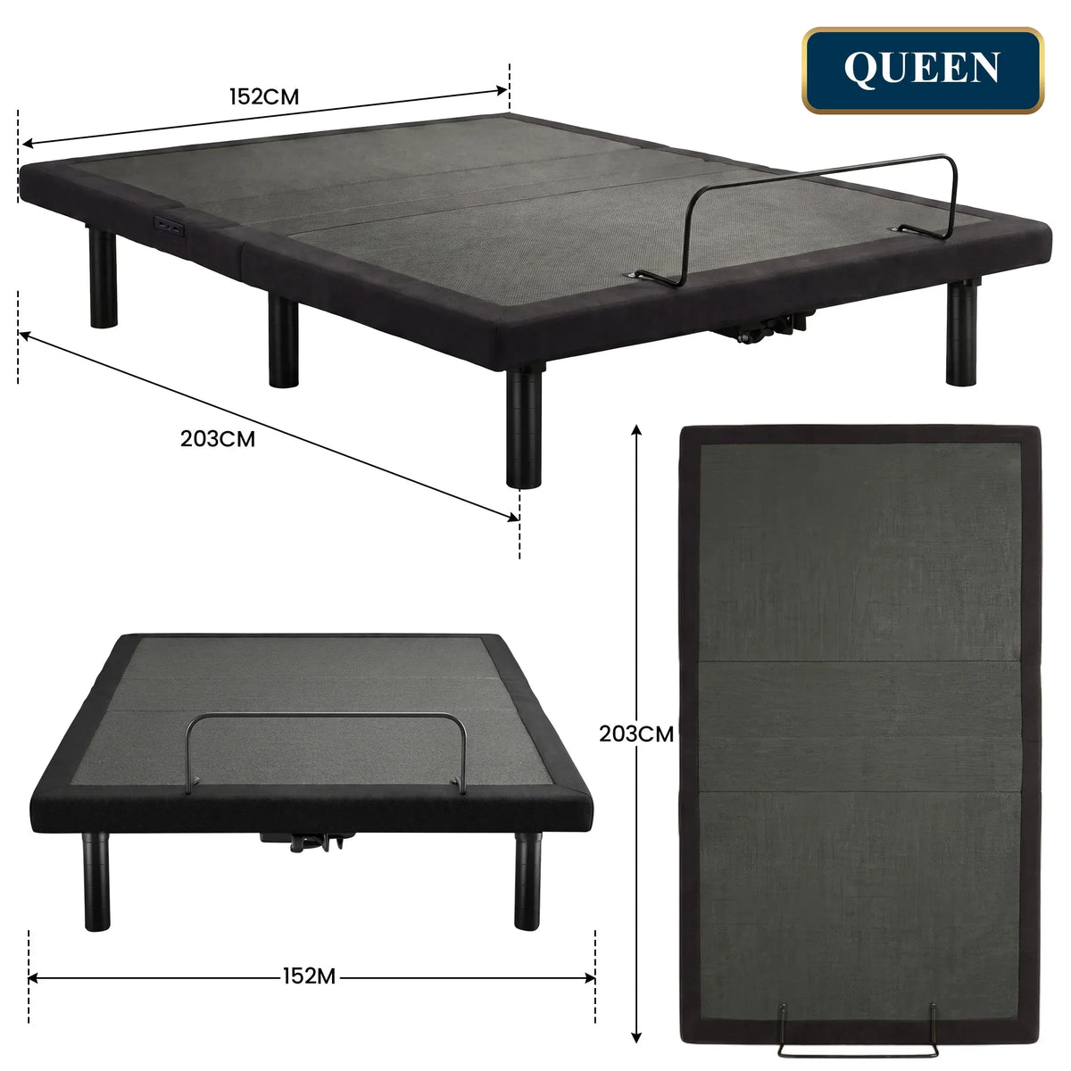 Therapedic Versa Adjustable Queen Bed Base with Massage Function
