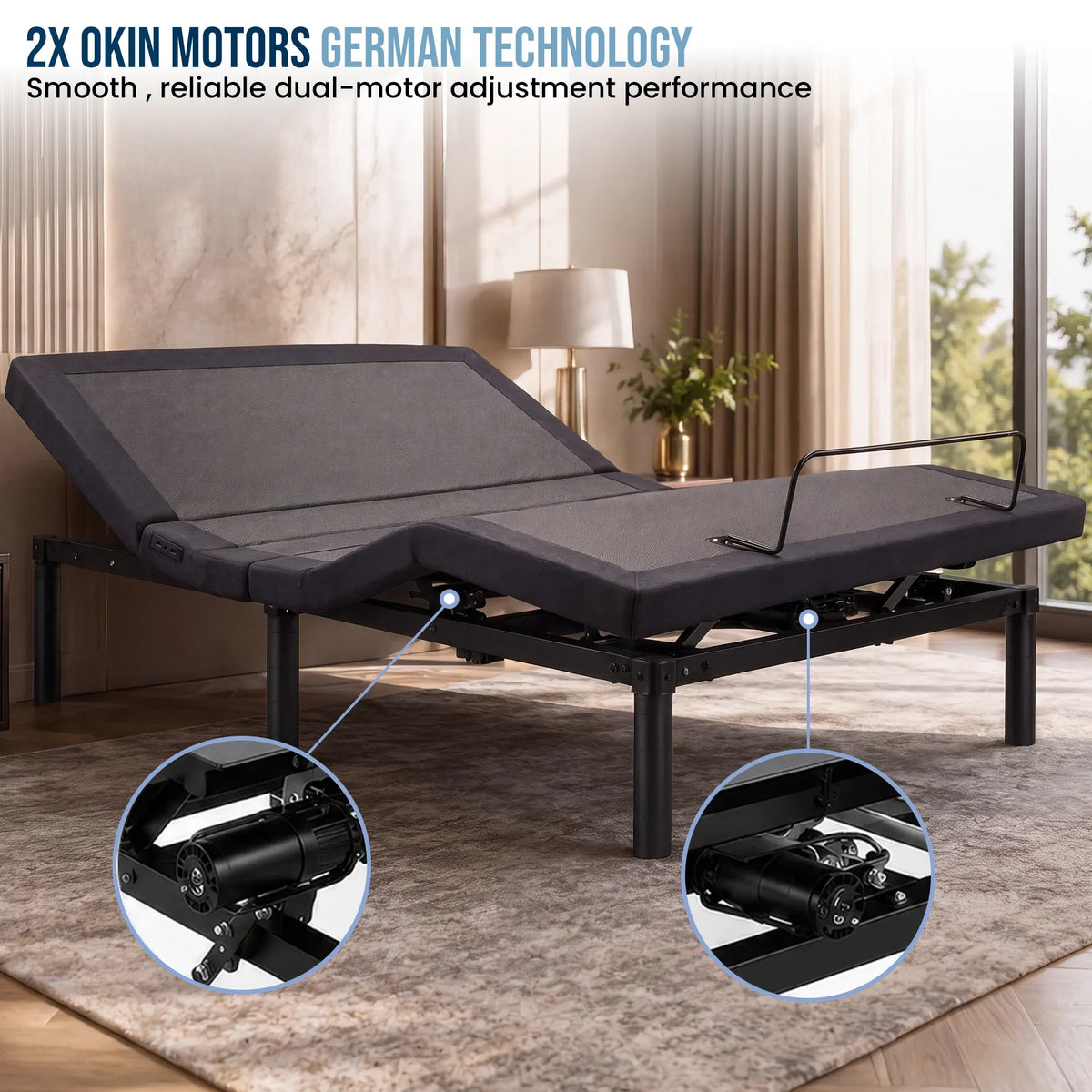 Therapedic Versa Adjustable Queen Bed Base with Massage Function