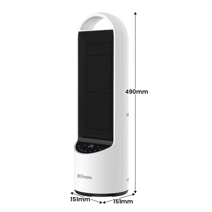 Dimplex 2kW Personal DC Digital Ceramic Heater in Black and White
