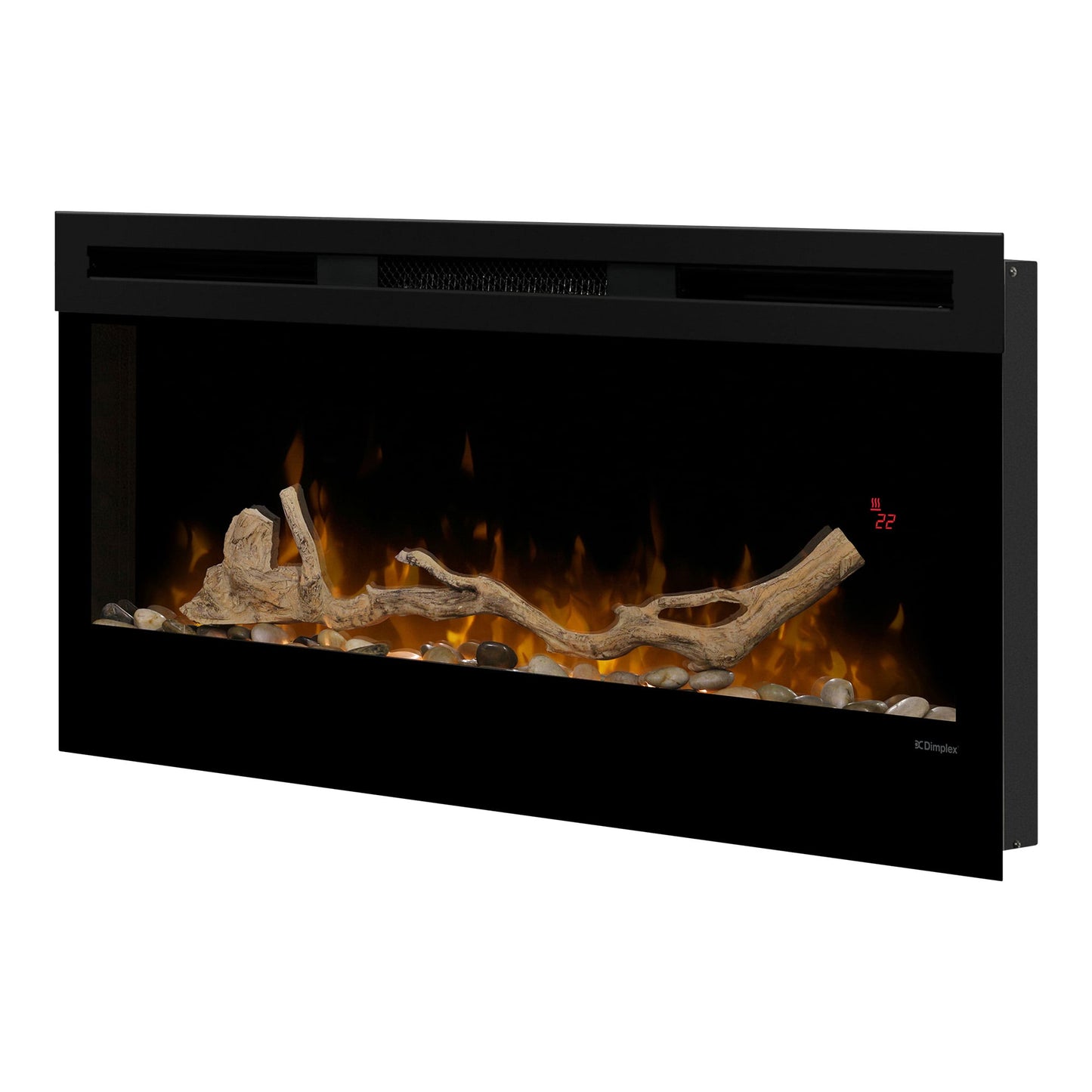 Dimplex 34-inch Linear Fireplace Driftwood and River Rock Accessory Package