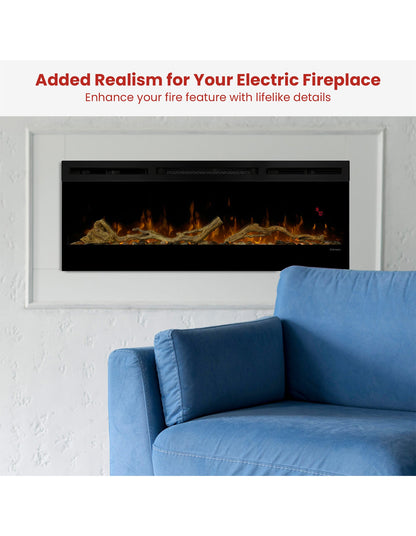 Dimplex 50-inch Linear Fireplace Driftwood and River Rock Accessory Package