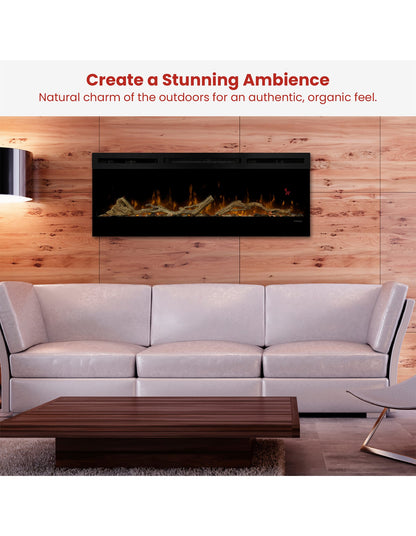 Dimplex 50-inch Linear Fireplace Driftwood and River Rock Accessory Package