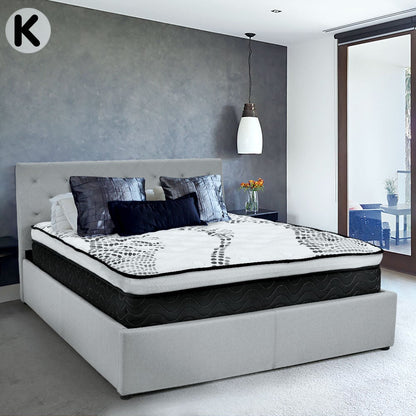 Laura Hill King Single Double Mattress Bed Size Euro Top 5 Zone Spring Foam 32cm
