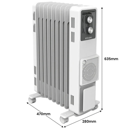 Dimplex 2.4kW Oil Column Heater with Turbo Fan 9 Fin Portable Radiator