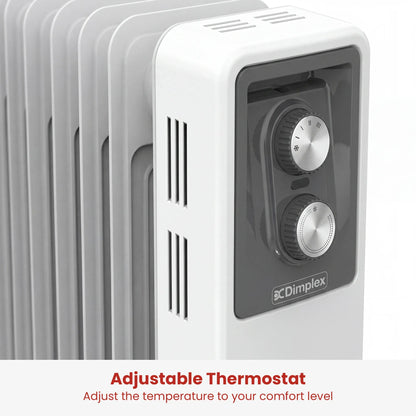 Dimplex 2.4kW Oil Column Heater with Turbo Fan 9 Fin Portable Radiator