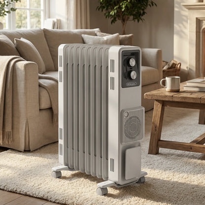 Dimplex 2.4kW Oil Column Heater with Turbo Fan 9 Fin Portable Radiator