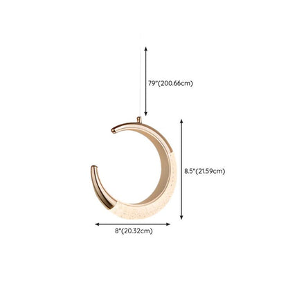BAMDECOR Moon Stair Chandelier Golden Luxury Villa Duplex Staircase Chandelier Apartment Revolving Loft Hollow Living Room (Dimmable Control)