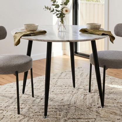 Round MDF Marbling Dining Table
