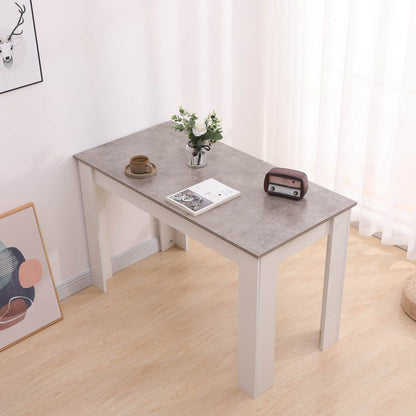 Dining Table Rectangular Wooden 120M-Grey&amp;White