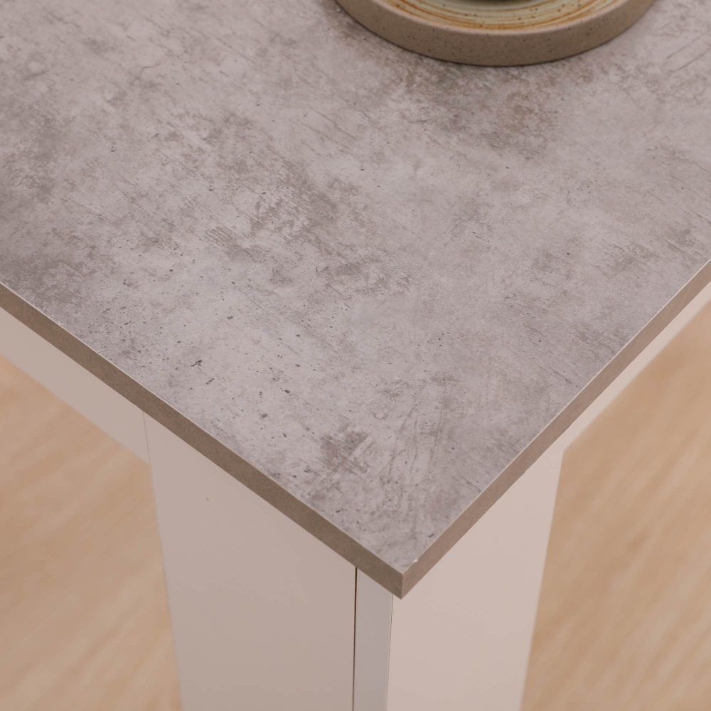Dining Table Rectangular Wooden 120M-Grey and White