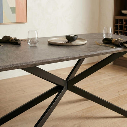 Falcon Rectangular Dining Table MDF Marbling