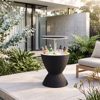 Garden Ice Cooler Table (Black)