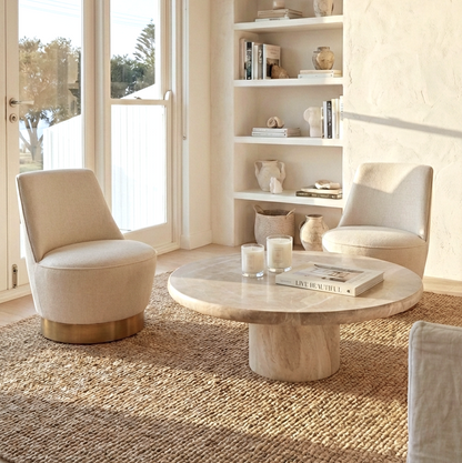 Interior Ave - Chateau Swivel Accent Chair - Vanilla Oat