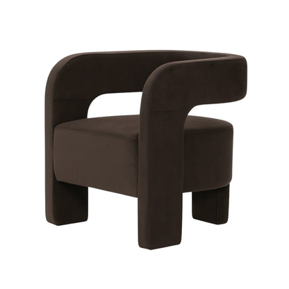 Interior Ave - Portia Velvet Arm Chair - Espresso
