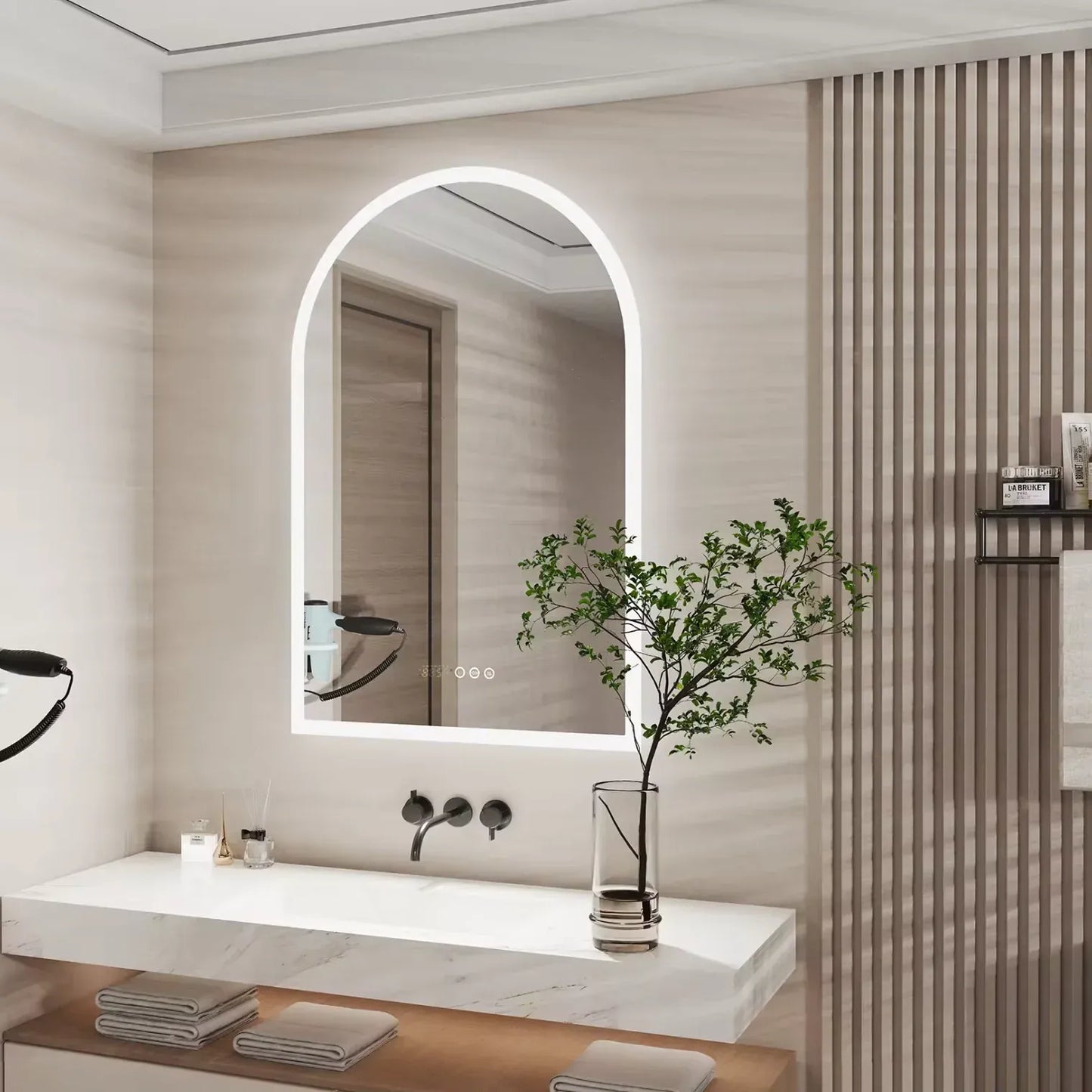 Interior Ave - 90 x 60cm Arched LED Bathroom Mirror