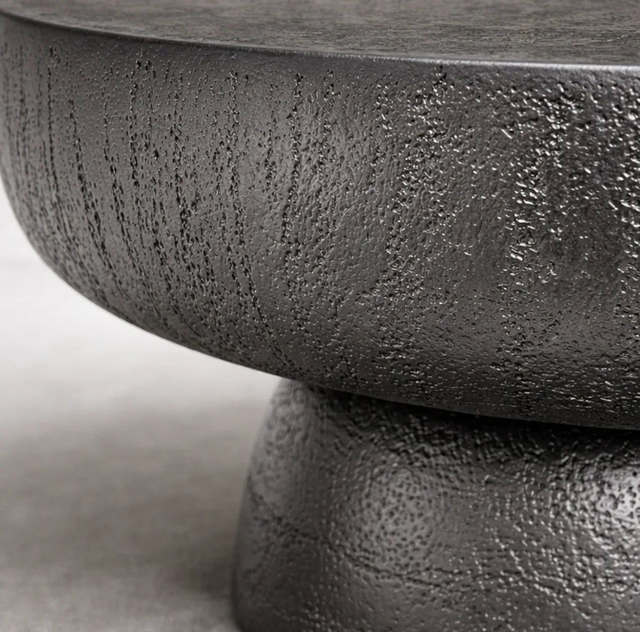 Interior Ave - Korra Sculptural Black Stone Coffee Table
