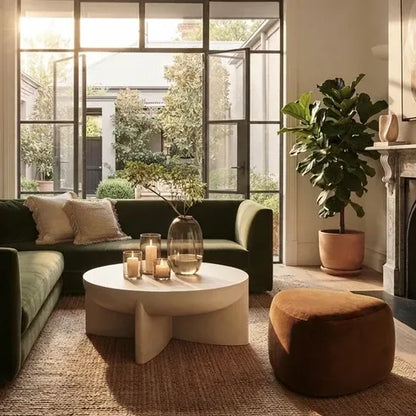 Interior Ave - Zelda Sculptural Stone Coffee Table - Sand Textured Finish