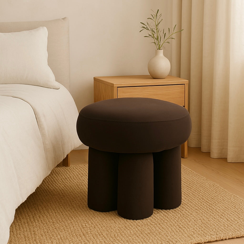 Interior Ave - Bentley Velvet Ottoman – Espresso