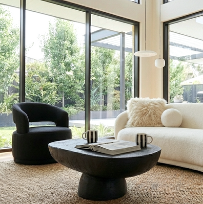 Interior Ave - Coco Milan Swivel Accent Chair - Black
