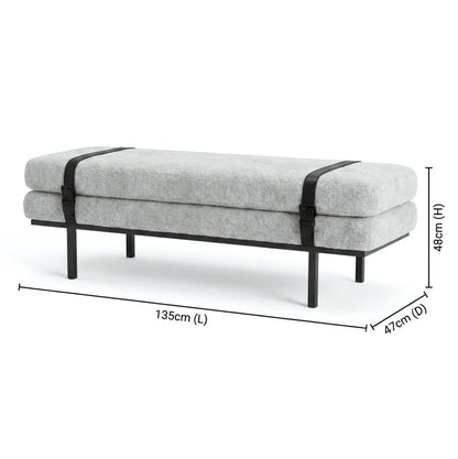 Interior Ave - Porter Bench - Light Grey