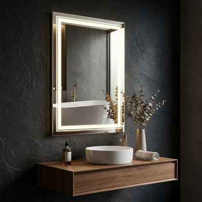 Interior Ave - 50 x 70cm Rectangle Frameless LED Bathroom Mirror