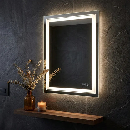 Interior Ave - 50 x 70cm Rectangle Frameless LED Bathroom Mirror