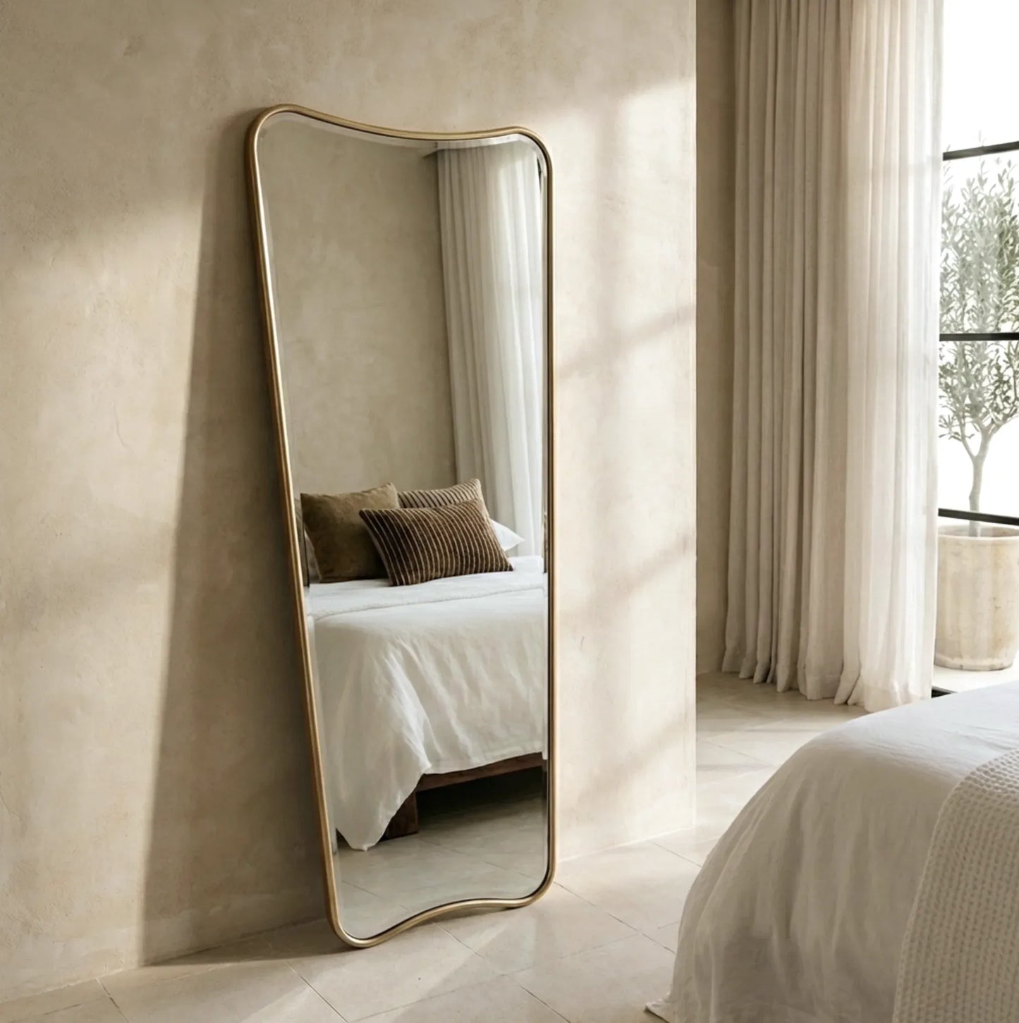 Interior Ave - Pierre Full Length Gold Frame Wall Mirror — Classic Statement