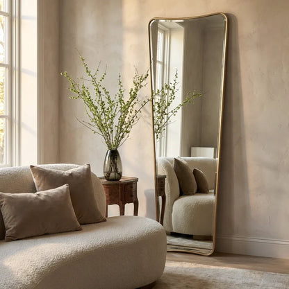 Interior Ave - Pierre Full Length Gold Frame Wall Mirror — Classic Statement
