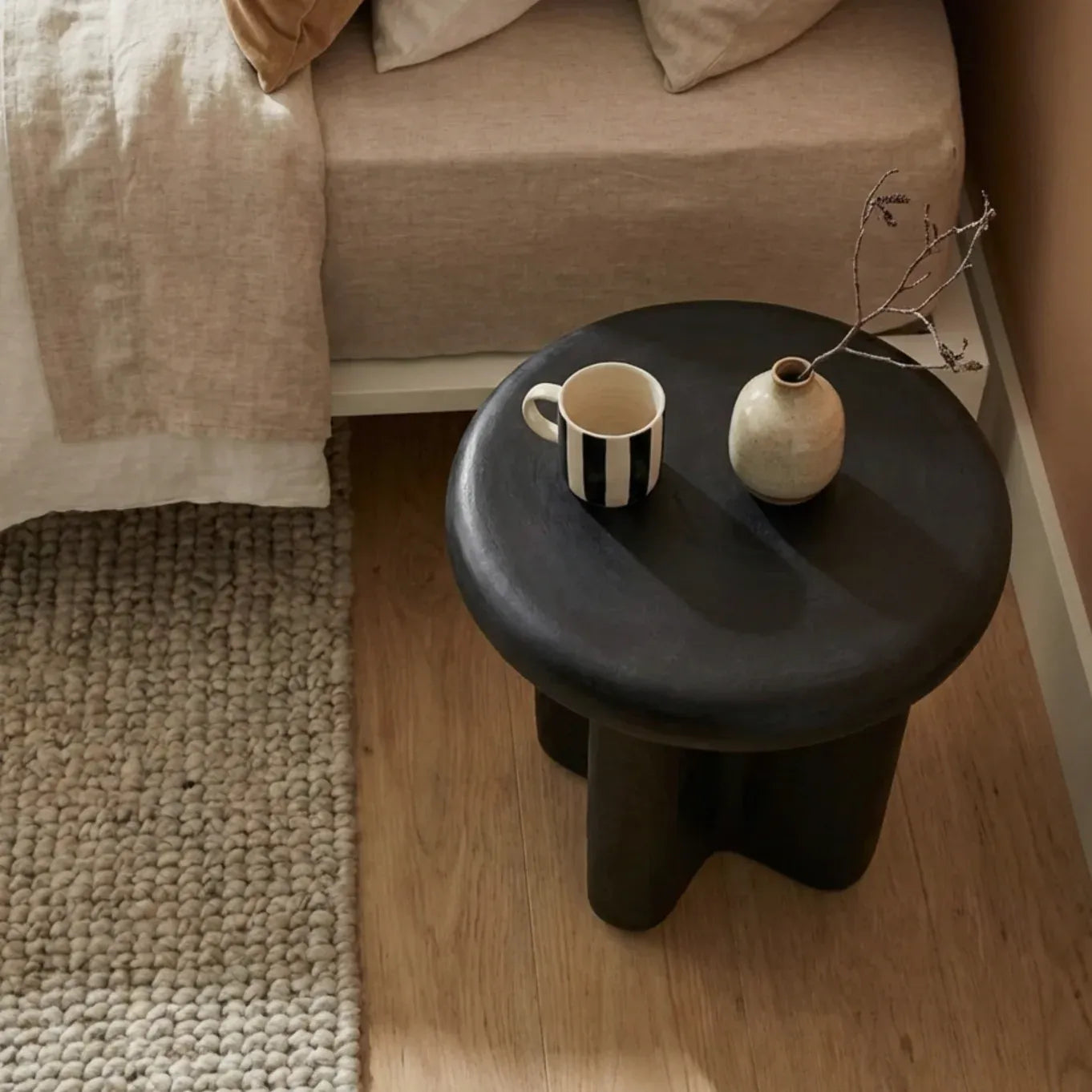 Interior Ave - Santorini Black Stone Side Table
