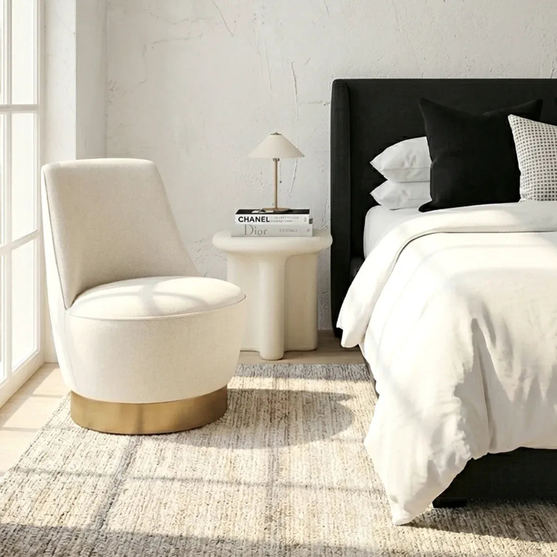 Interior Ave - Santorini Stone Side Table - Ivory