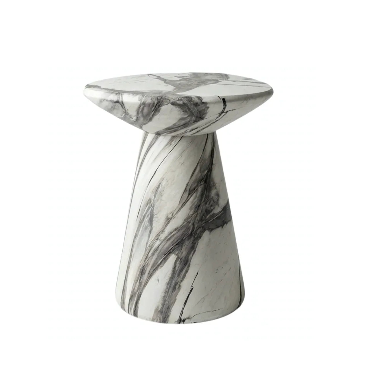 Interior Ave - Veneta Stone Side Table - Panda Marble Finish