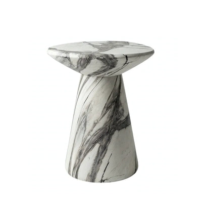 Interior Ave - Veneta Stone Side Table - Panda Marble Finish