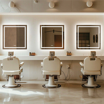 Interior Ave - 80 x 80cm Square Frameless LED Bathroom Mirror