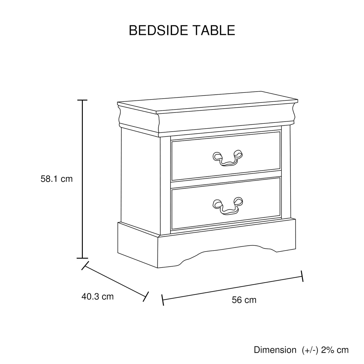 5 Pieces Bedroom Suite in Solid Wood & MDF King Size Grey Colour Bed, Bedside Table, Dresser & Tallboy