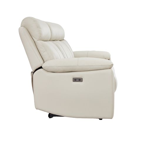 3 Seater Top Grain Leather Electric Recliner Sofa