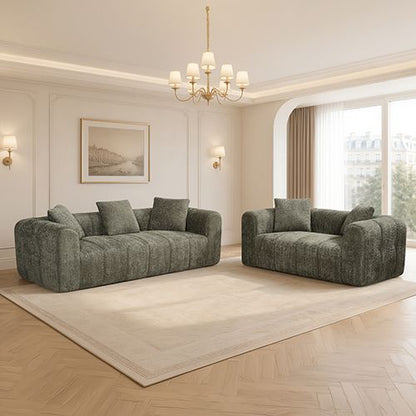 Multiple Seater Frameless Compressed Fabric 3 Seater Sofa
