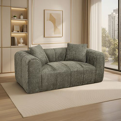 Multiple Seater Frameless Compressed Fabric 3 Seater Sofa