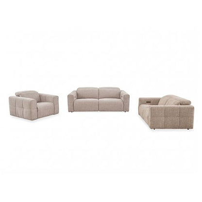 Multiple Seater Fabric Power Recliner with Power Headrest & Zero-Wall Design